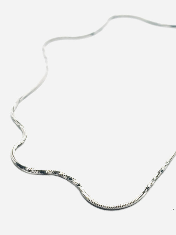 925 Sterling Silver Oxidized Semi-Twist Chain