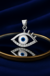 925 Sterling Silver Evil Eye Pendant – Protective Charm with Blue Enamel