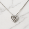 Radiant Double Heart Necklace – 925 Sterling Silver Charm with Flexible Big Heart Design