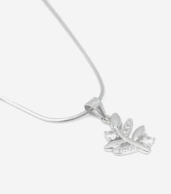 Eternal Leaf Pendant Necklace | 925 Sterling Silver