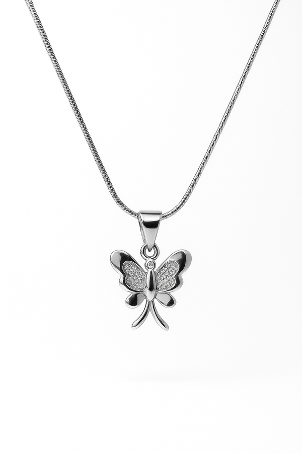Wings of Grace Butterfly Necklace – 925 Sterling Silver