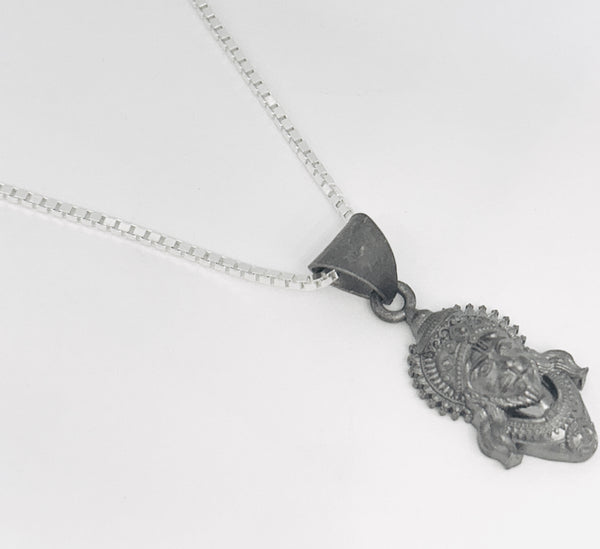 Hanumanji Pendant with Box Chain – 925 Sterling Silver