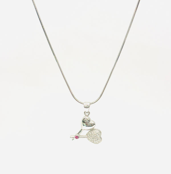 Twin Hearts Necklace – 925 Sterling Silver Love-Inspired Pendant