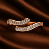 Baguette Diamonds Wave Ring
