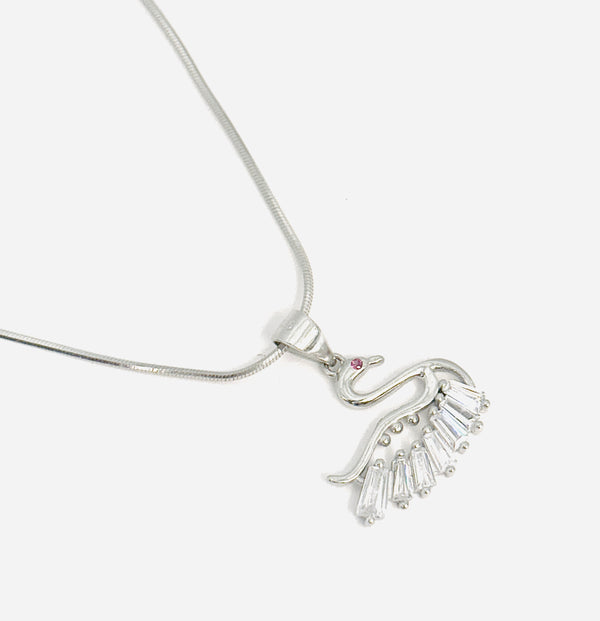 Graceful Swan Charm Necklace | 925 Sterling Silver