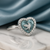 Silver Heart Bird Ring