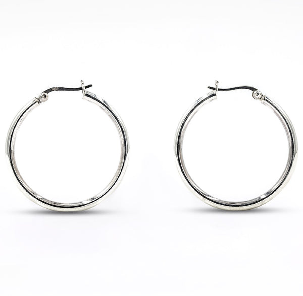 Classic Silver Hoop Earrings