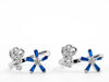 Silver Blue Floral Toe Rings – Sparkling Grace