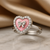 Pink Heart Bow Ring