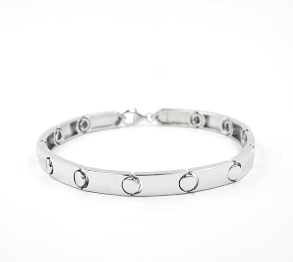 Mirror Finish Silver Gents Bracelet