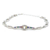 Silver Rainbow Centerpiece Bracelet – Colors of Elegance