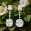 Cut Zirconia Drop Earrings