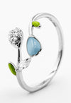 Blooming Leaf with Enamel & CZ