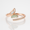 Mother of Pearl & Cubic Zirconia Butterfly Ring