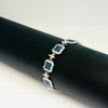 Silver Sapphire-Blue Zirconia Bracelet – Regal Sparkle