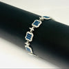 Silver Sapphire-Blue Zirconia Bracelet – Regal Sparkle