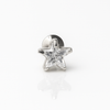 925 Silver White Star Stud for Men