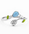 Blooming Leaf with Enamel & CZ