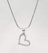 Dazzling Open Heart Pendant Necklace | 925 Sterling Silver