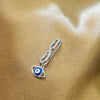 925 Sterling Silver Infinity Evil Eye Watch Charm with Zircon Accents