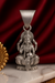 925 Sterling Silver Goddess Lakshmi Pendant, Matte Oxidized Finish