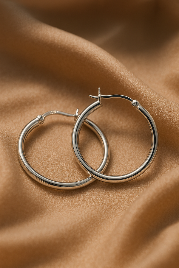 Classic Silver Hoop Earrings