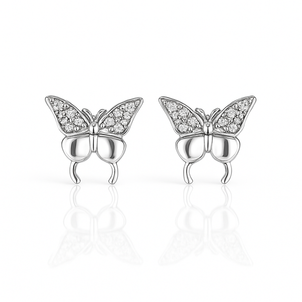 Butterfly Zirconia Stud