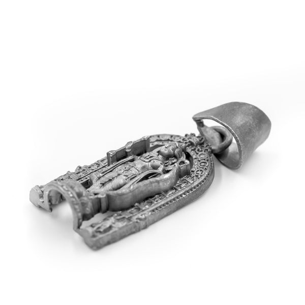 925 Sterling Silver Ayodhya Lord Rama Pendant, Matte Oxidized Finish