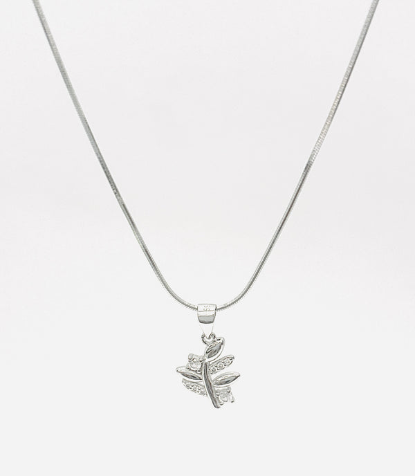 Eternal Leaf Pendant Necklace | 925 Sterling Silver