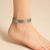 Multi-Layer Oxidise Silver Anklet in 925 Sterling Silver