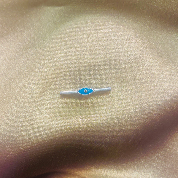 925 Sterling Silver Evil Eye Bar Watch Charm