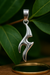 925 Sterling Silver Abstract Flame Pendant – Sleek Modern Design