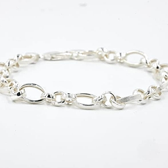 Textured Link Chain Bracelet