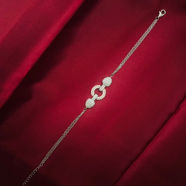 Dual-Tone Rose Gold & Silver Circle Link Bracelet