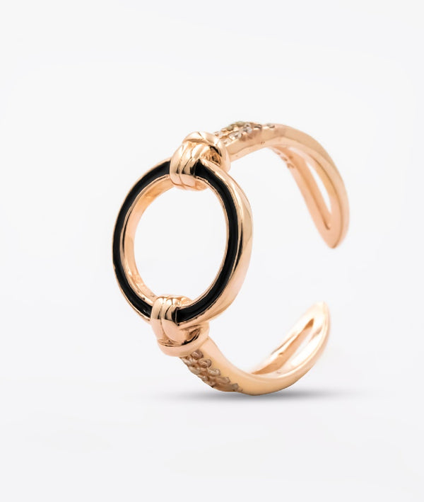 Midnight Halo Champagne Gold Ring