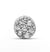 925 Silver Round 7-Stone Cluster Stud for Men