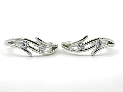 Silver Sleek Zirconia Toe Rings – Minimal Sparkle