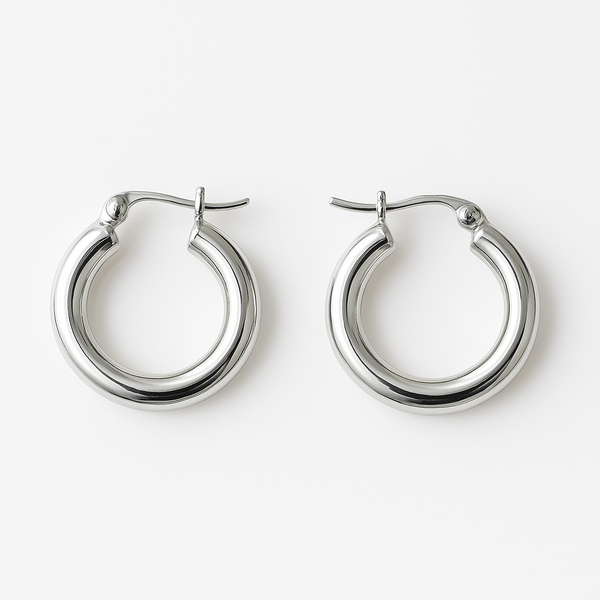 Classic Silver Hoop Earrings