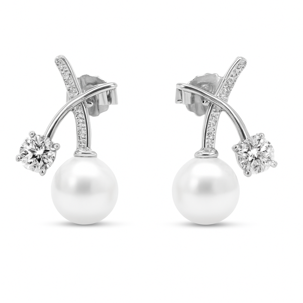 Pearl & Zircon Ear Climber