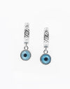 925 Silver Evil Eye Dangle Studs for Men