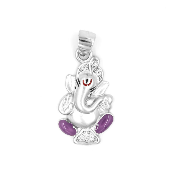 Divine Ganesh Ji Pendant with Silver Chain