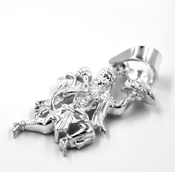 Hanuman Ji Pendant with Silver Chain – 925 Sterling Silver Men’s Jewellery