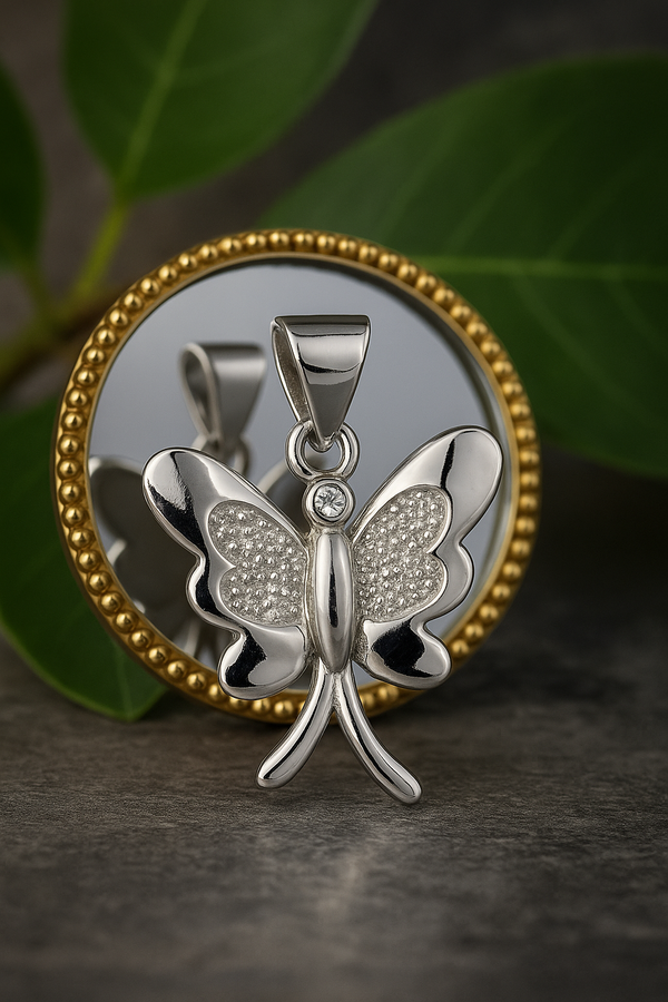 925 Sterling Silver Evil Eye Pendant – Protective Charm with Blue Enamel