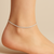 Italian Plain Silver Anklet in 925 Sterling Silver