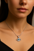 Mystic Gaze Necklace – 925 Sterling Silver Evil Eye with CZ Halo