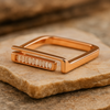 Sleek Square Baguette Bar Ring