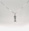 Silver Fishbone Men’s Pendant with Chain – Bold Statement Design