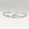Silver Heart & Key Zirconia Bracelet – Unlock Love