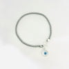 Oxidised Silver Evil Eye Charm Bracelet