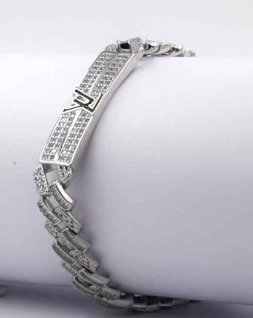 Diamond-Cut Cuban Link Gents Bracelet